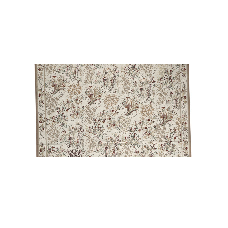 Tapis crème de haute qualité noué à la main, Rectangle 9 pi 2 po x 12 pi 3 po