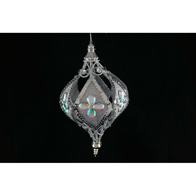 Ornement faîteau à billes creux sparkle
