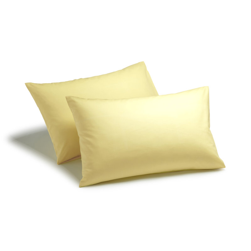 Izyan Cotton Blend Standard Pillow Case, Lemon