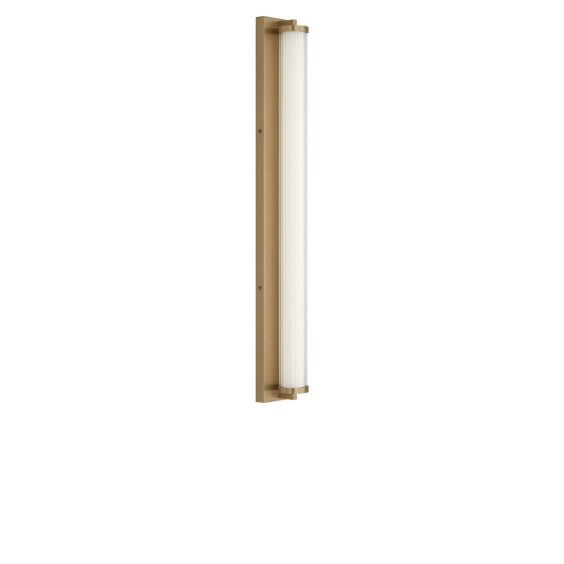 Meuble-lavabo Weston à DEL, H 4,25 po x l 34 po x P 3,87 po, Laiton satiné
