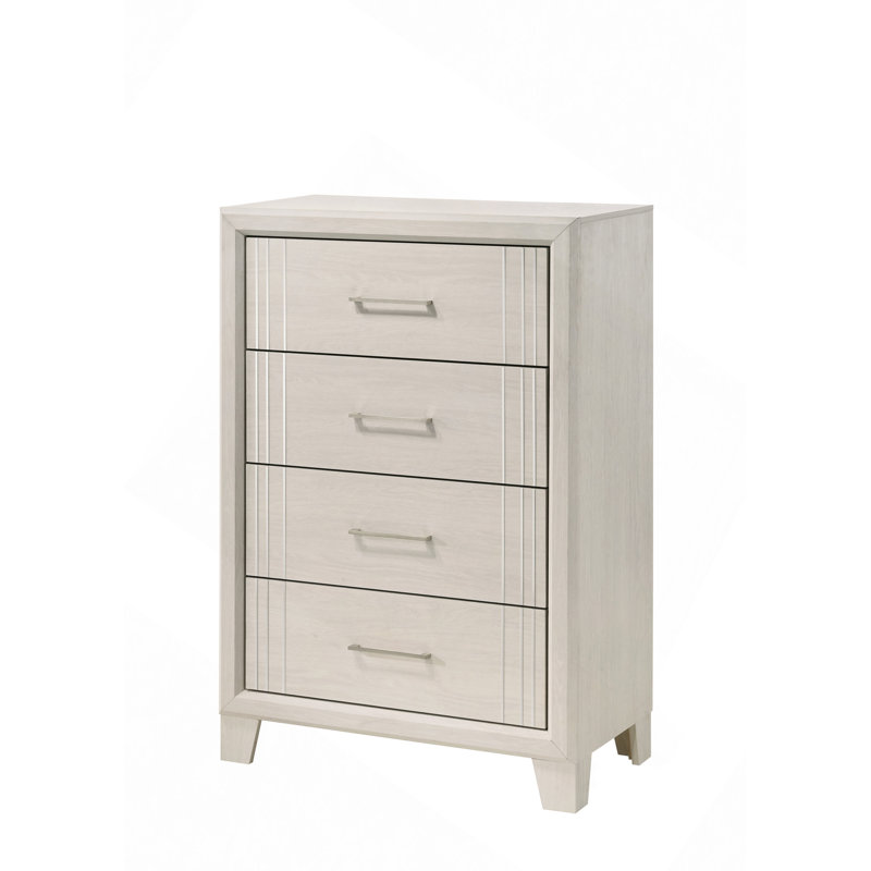 Commode à tiroirs, armoire de chevet contemporaine à 4 tiroirs 1 pièce