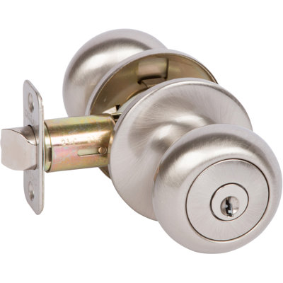 Callan by Delaney Saxon Entry Door Knob in Satin Nickel