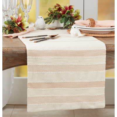 Miles Striped 100% Cotton Table Runner