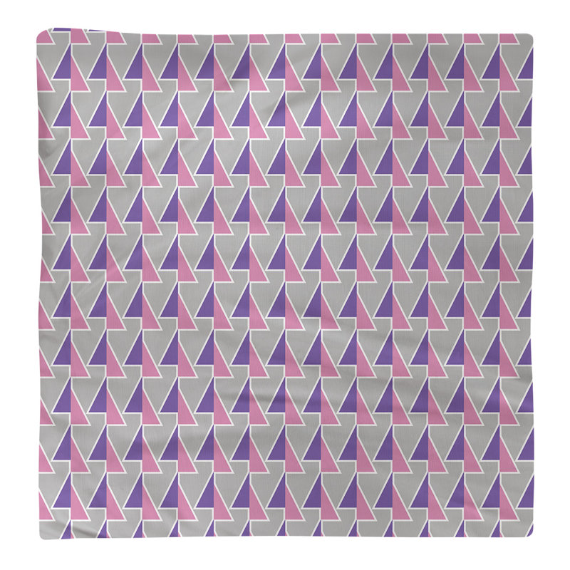 Serviette de table en coton à motif de flèches déplacées, H 0,1 po x l 10 po x P 10 po, Rose / mauve, Croisé en coton