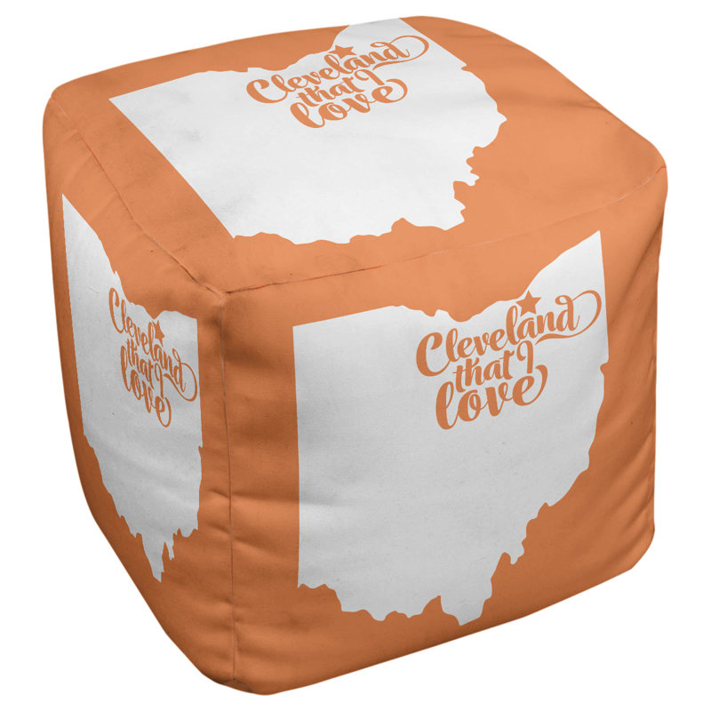 Repose-pieds cube cleveland ohio, Orange
