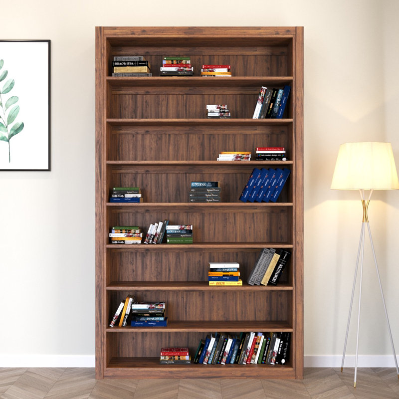 Vanesa 220cm H x 170cm W Solid Wood Standard Bookcase, (8 Shelves) 220cm H x 170cm W x 30cm D
