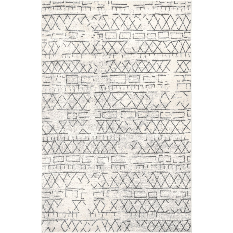 Everhart Geometric Indoor Rug, Rectangle 5' x 8'