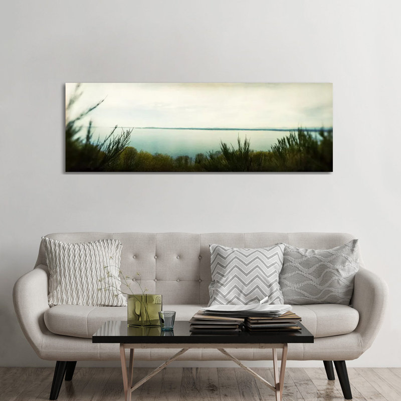 Park Along An Inlet, Puget Sound, Discovery Park, Magnolia, Seattle, Washington State, USA - Wrapped Canvas Panoramic Print