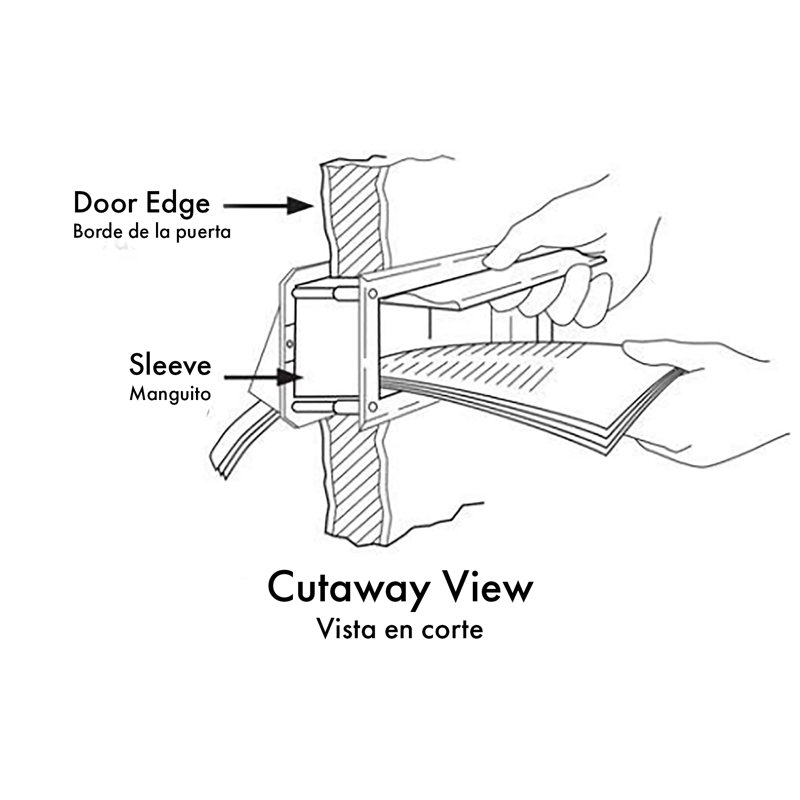 Stainless Steel Lockable Mail Slot Sleeve Accessory