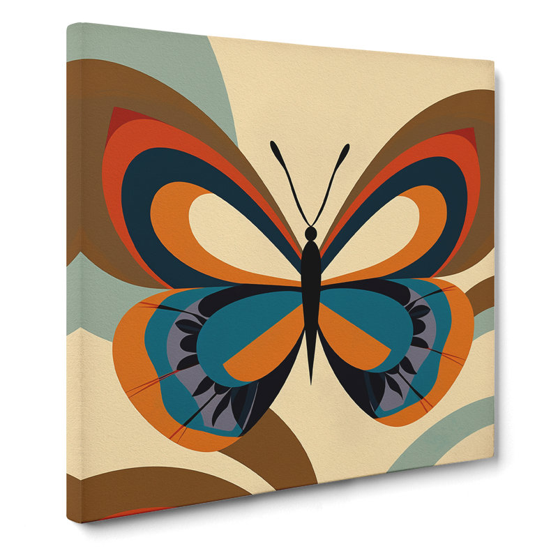 Butterfly Mid-Century - Print, 35cm H x 35cm W x 3cm D