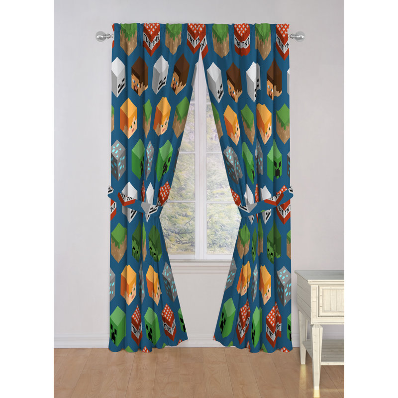 Panneaux de rideaux obscurcissants Level Up Minecraft Drapes, 84 po x 42 po