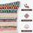 Dahlia Bohemian Multicolor Chevron Striped Chindi Handmade Throw Pillow Cover-421446113-421514122