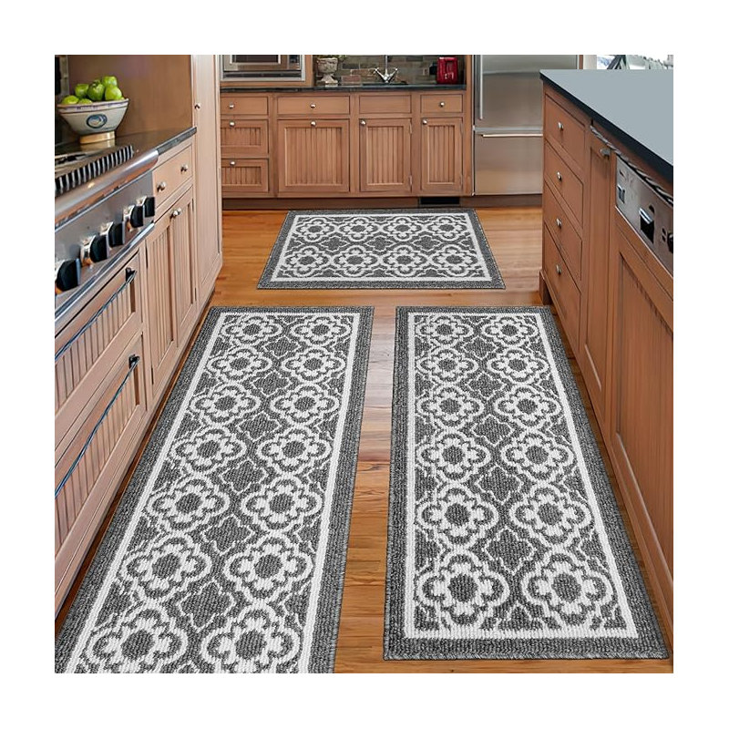 Tapis de cuisine antidérapant lavable avec envers en TPR