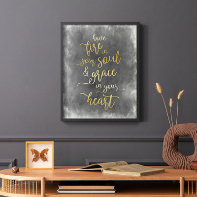 Fire in Your Soul Framed Print - Solid Wood