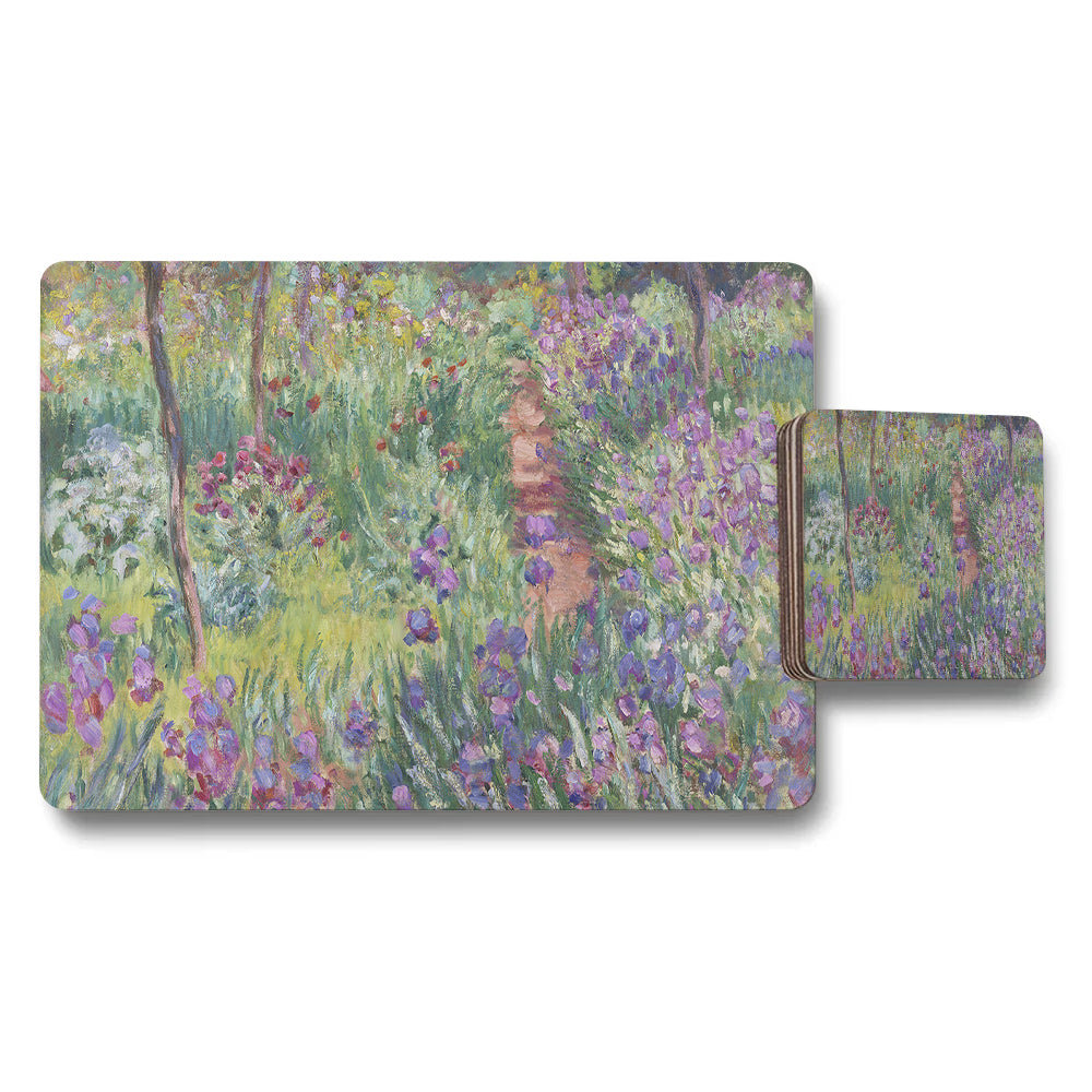 Floral Garden Impressionist Placemat And Coaster Set For Dining