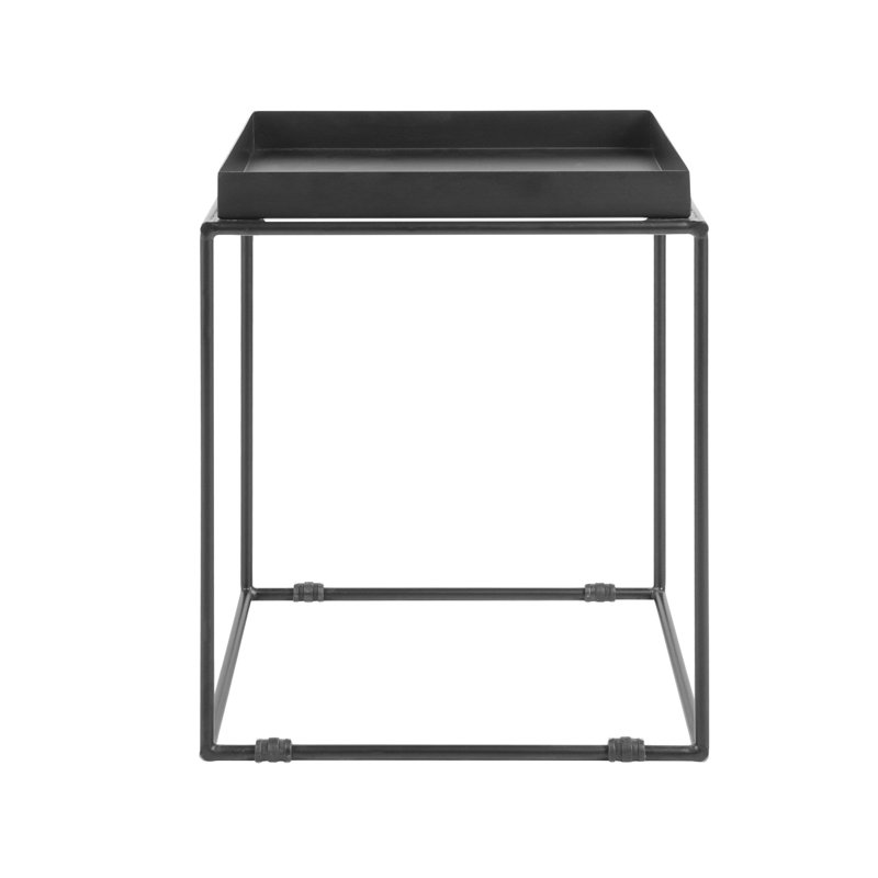 Malaya Tray Top Frame End Table, Black