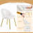 Velvet Accent Chair Vanity Makeup Chairs-1628312060