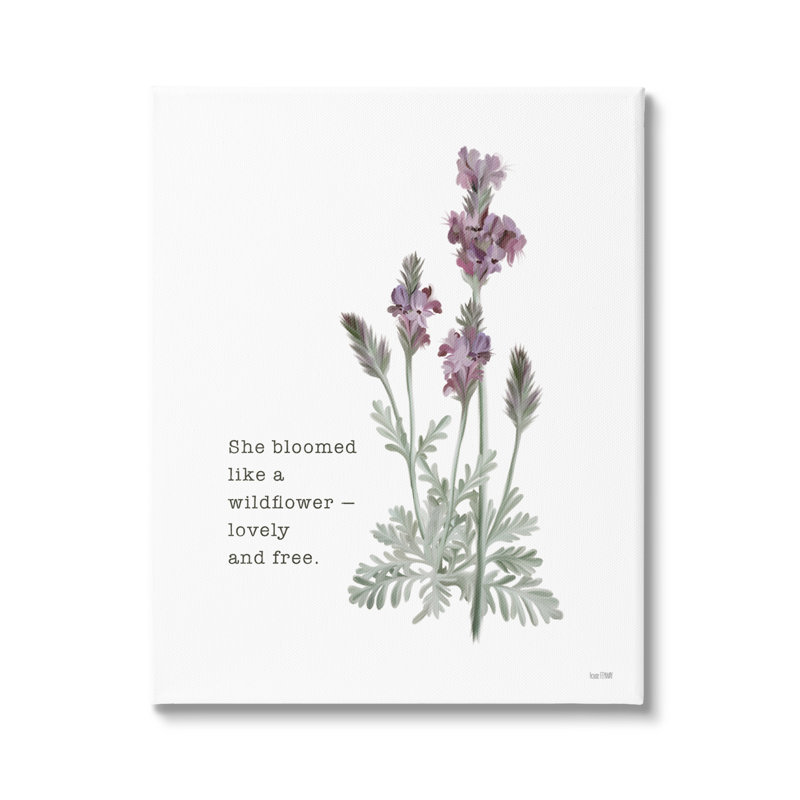 «She Bloomed Like a Wildflower» par House Fenway, Toile tendue, H 20 po x l 16 po x P 1,5 po
