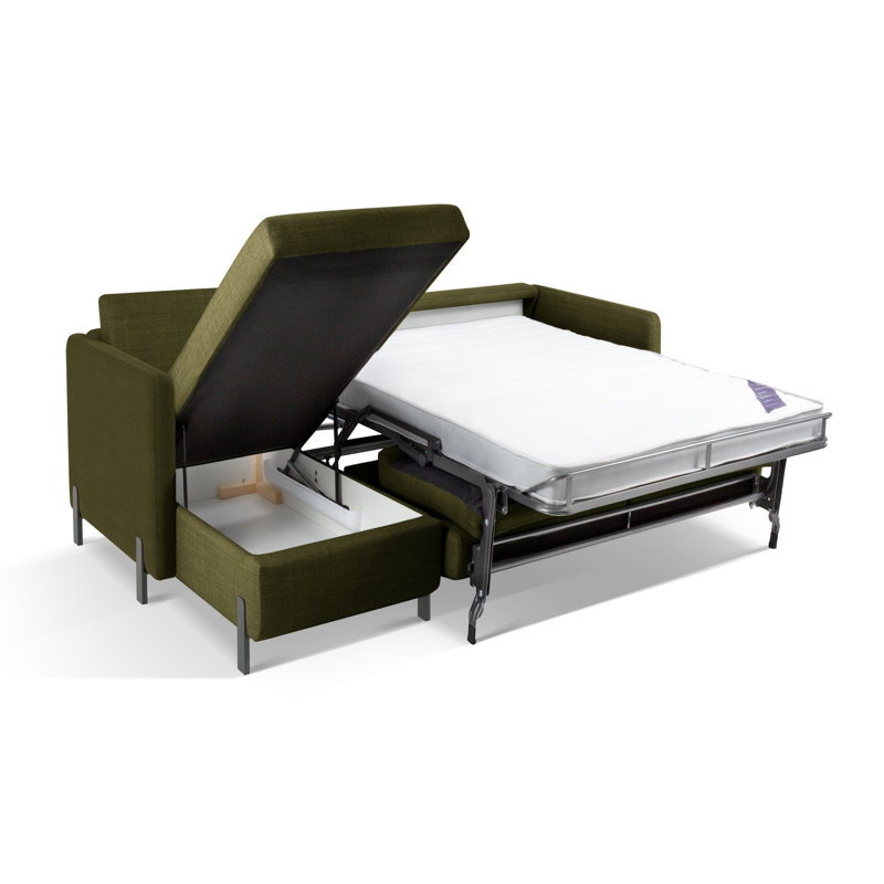 Bejna 3 Seater Sofa Bed, Left Hand Facing, Green, 80cm H x 260cm W x 170cm D