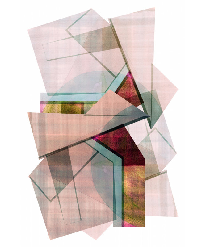Vibrant Geometric Layers by Cartissi — Pattern Wall Art, 40 × 60, Matted Framed Print, Black