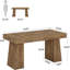 Bureau de direction moderne en bois clair 55,12 po avec double piédestal pour bureau (seulement table, sans chaise)