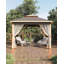 Tente de pavillon escamotable 11 x 11 pi pour terrasse, jardin et jardin avec moustiquaire