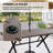 Rectangular Solid Wood Patio Dining Table with Umbrella Hole for 6 Persons