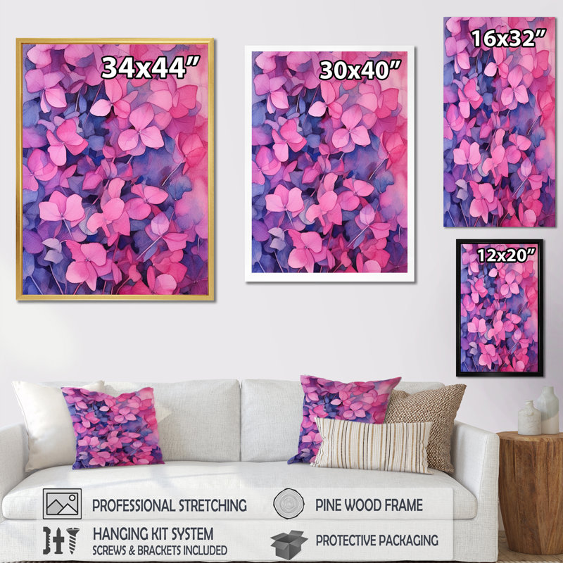 Mauve, rose, violette, rêve, Cadre photo argenté, H 40 po x l 30 po x P 1,5 po