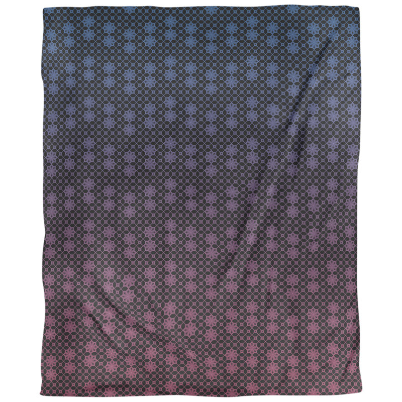 Housse de couette simple Katelyn Elizabeth, Microfibre, Housse de couette pour lit simple, Bleu / Rose