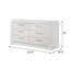 Commode 6 tiroirs blanc ultrabrillant