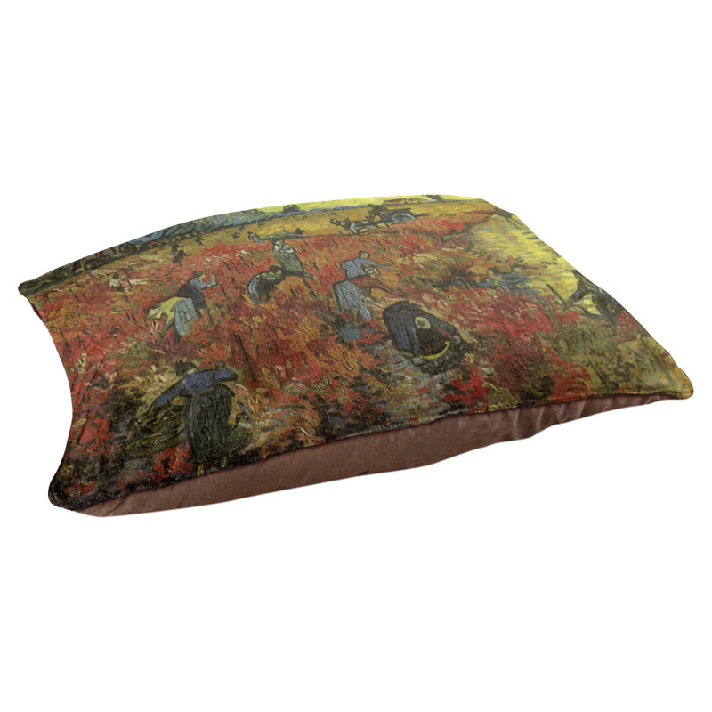 Coussin pour chien vineyard the sky Burk, Petit (l 29,5 po x P 19,5 po x H 2,5 po), Orange / jaune / bleu