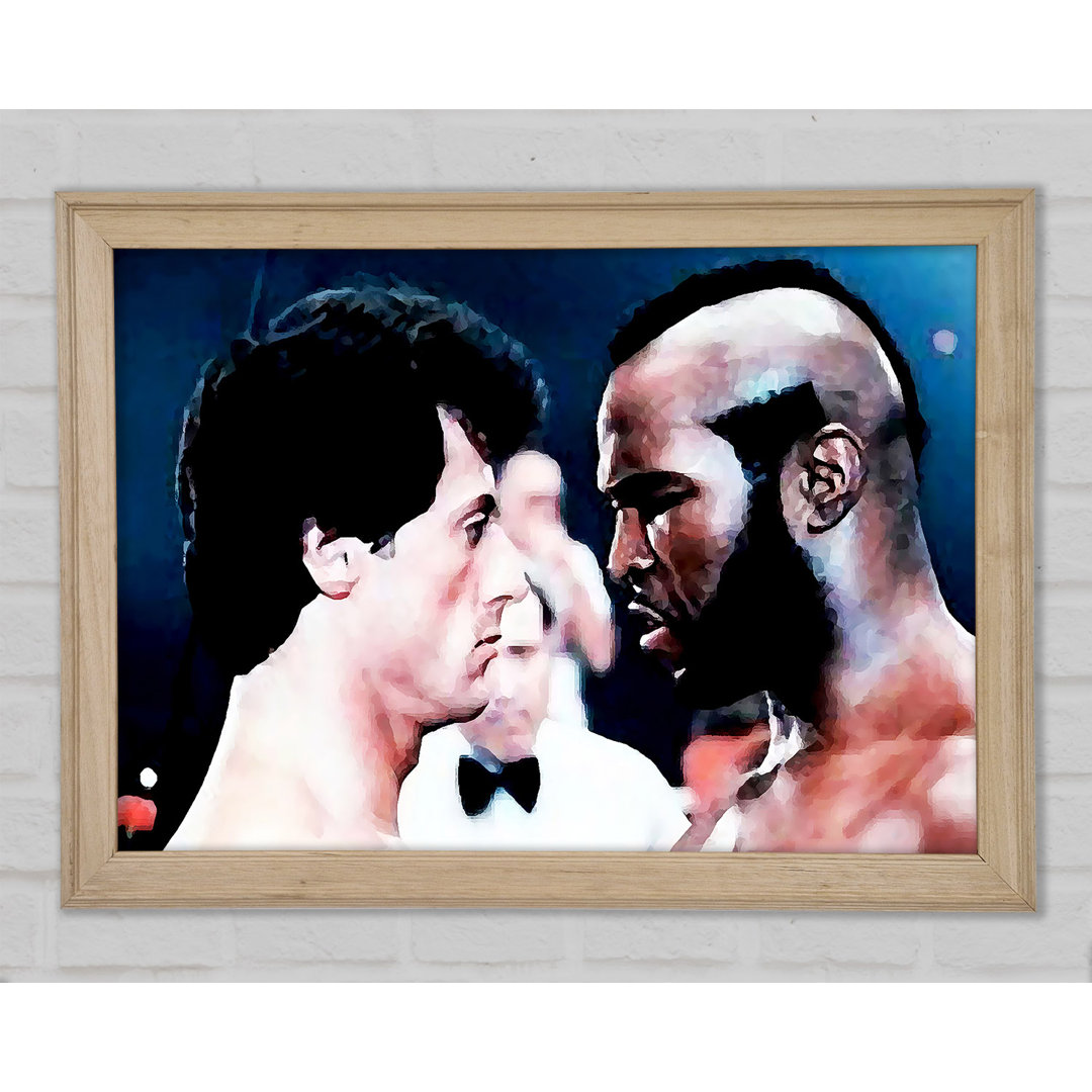 Rocky 3 The Face Off Mr T Gerahmter Druck