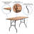 30"x 60" Rectangular Wood Folding Banquet Table with Clear Coated Finished Top