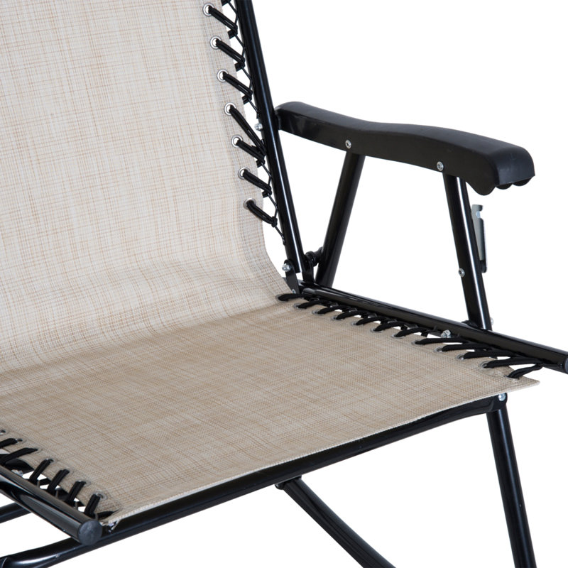 Ensemble de chaises berçantes 3 pièces Outsunny