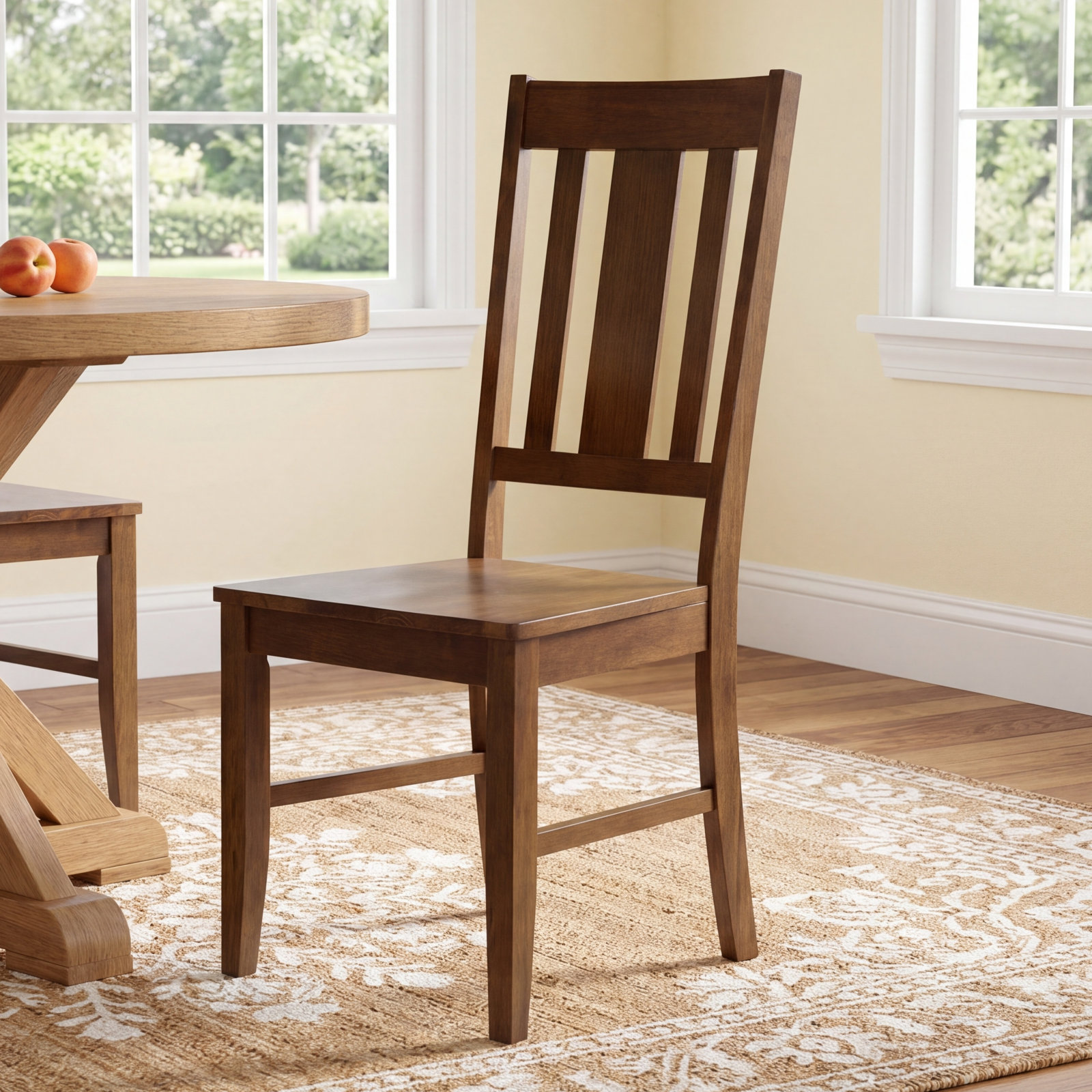 Slat Back Side Chair, Black