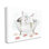 «White Crane Trio in Vintage Bath Nautical Birds» par Ziwei Li - impression