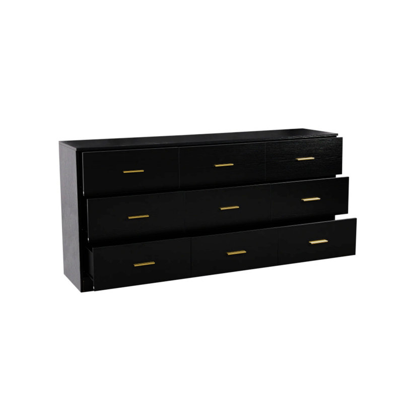 Commode horizontale 9 tiroirs Simple Style