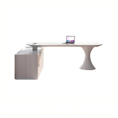 Bureau blanc moderne en bois manufacturé