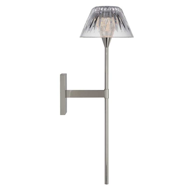 Waterford Blaze Sconce with Clear Crystal, Polished Nickel, 19" H x 5.75" W x 7.75" D
