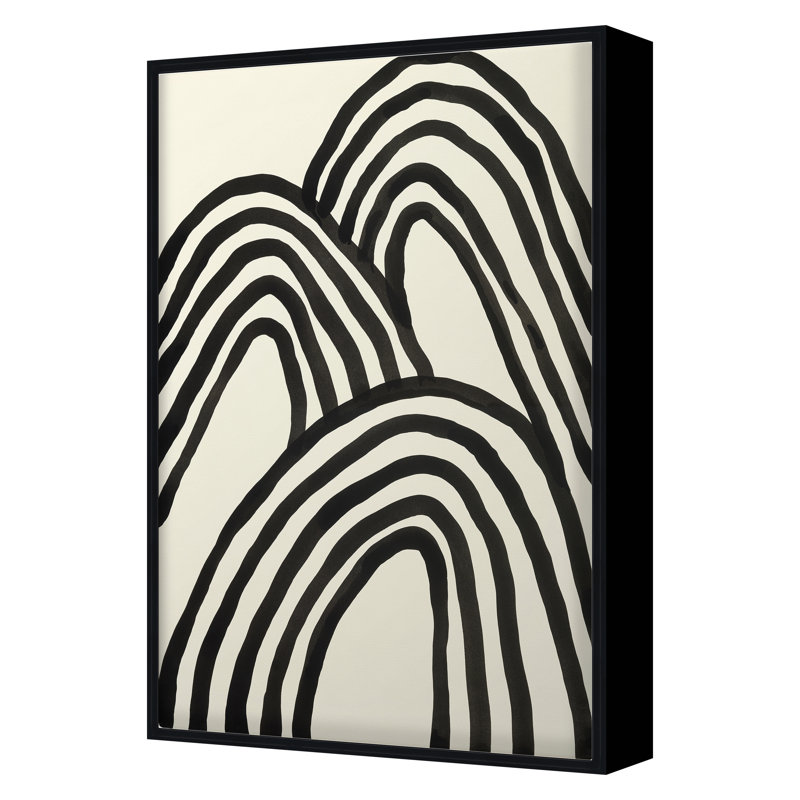 «Summer 2019 Three Black Rainbows», reproduction d'art encadrée sur toile par Hable Construction, H 49 po x l 34 po