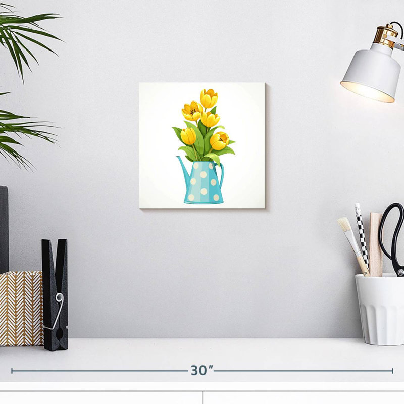 Tulipes Harnek dans un arrosoir, H 10 po x l 10 po