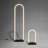 53.9 " Matte LED Task Floor Lamp Set