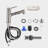 Single-Hole Single-handle Bathroom Faucet with Drain Assembly-97985572