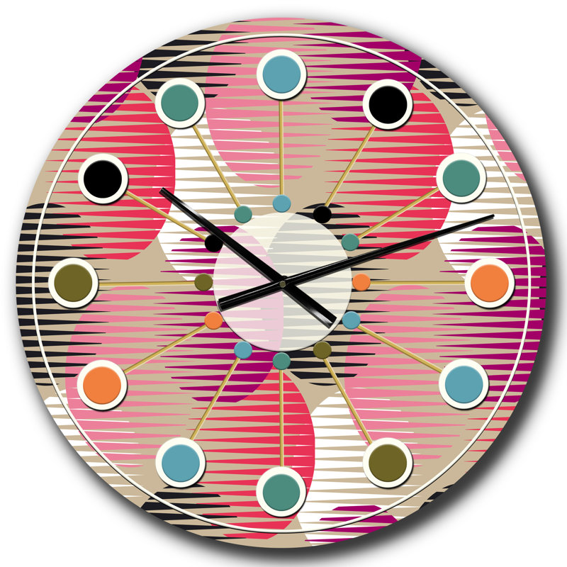 Horloge murale rétro Mid-Century, Grand