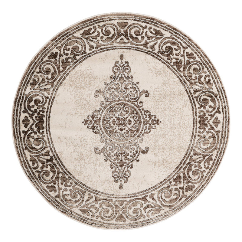 Tapis Charlton Home® Hermitage, Rond 4 pi