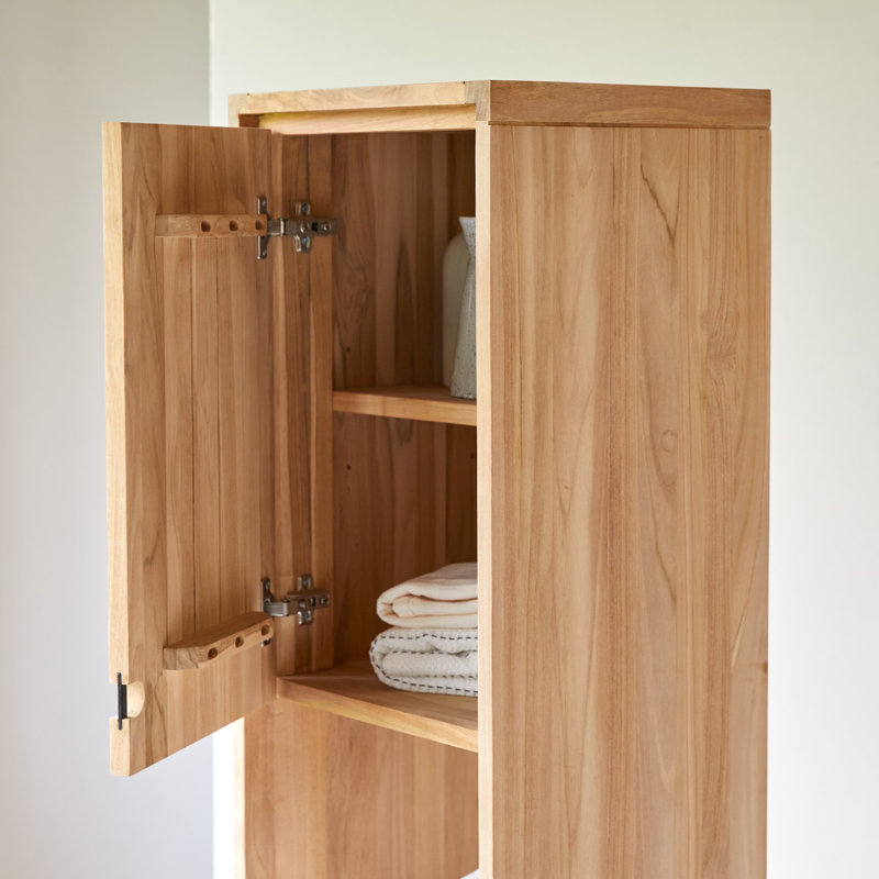 Jonàk Solid Wood Freestanding Linen Cabinet