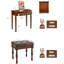Ensemble de coiffeuse en bois massif-1198903390