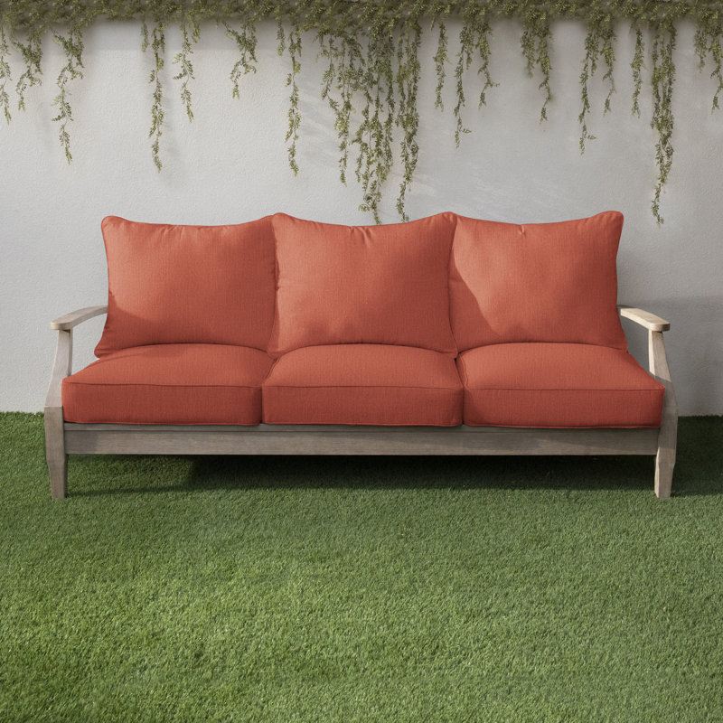 Davana Outdoor 5'' Sofa Seat / Back Cushion, Canvas Persimmon Sunbrella® Canvas, 25" W x 23" D