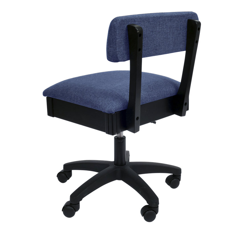 Duchess Blue Adjustable Height Swivel Sewing Chair with Storage