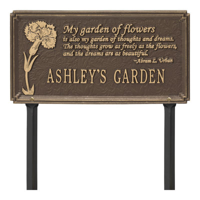 Dianthus Personalized Garden Sign